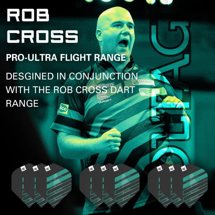3 X Sets Rob Cross Pro.Ultra No2 Black Flights By Target