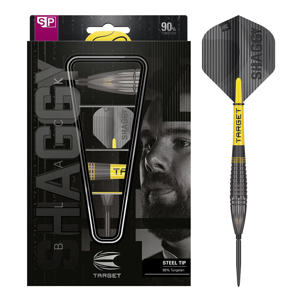 Scott Williams Black 90% Tungsten Sp Steel Tip Darts By Target
