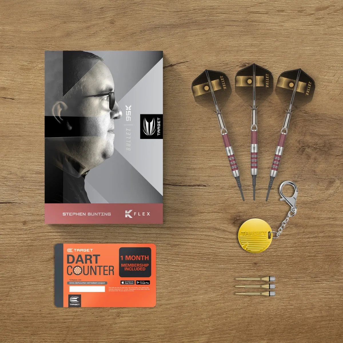 Stephen Bunting 95K 95% Tungsten Sp Steel Tip Darts By Target
