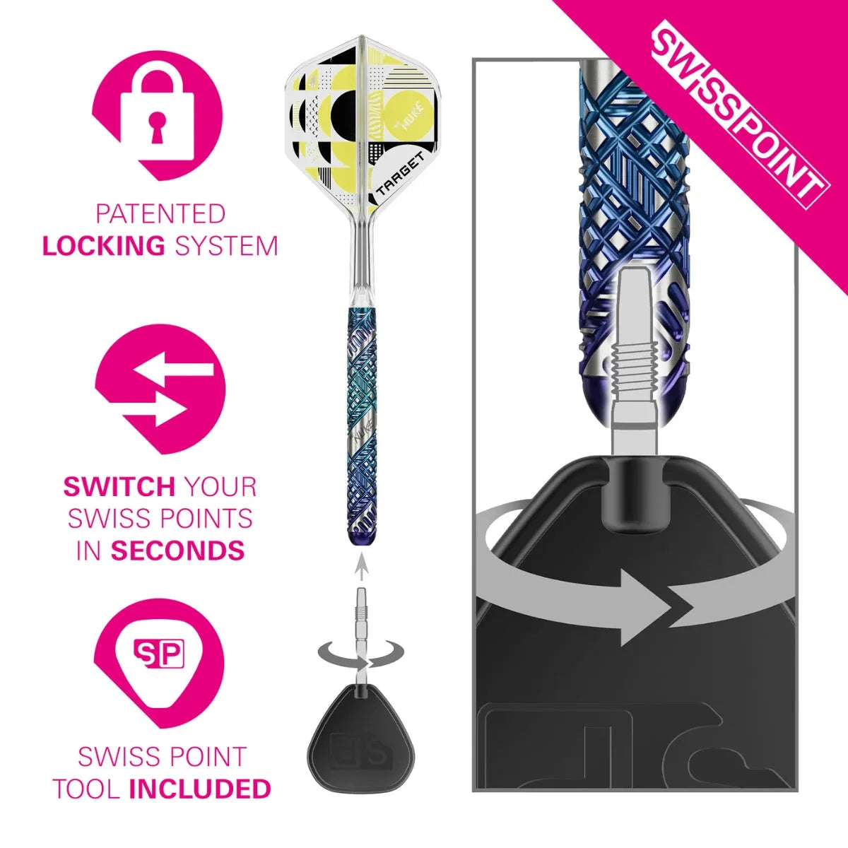 Target Luke Littler Edge 95% Tungsten Sp Steel Tip Darts