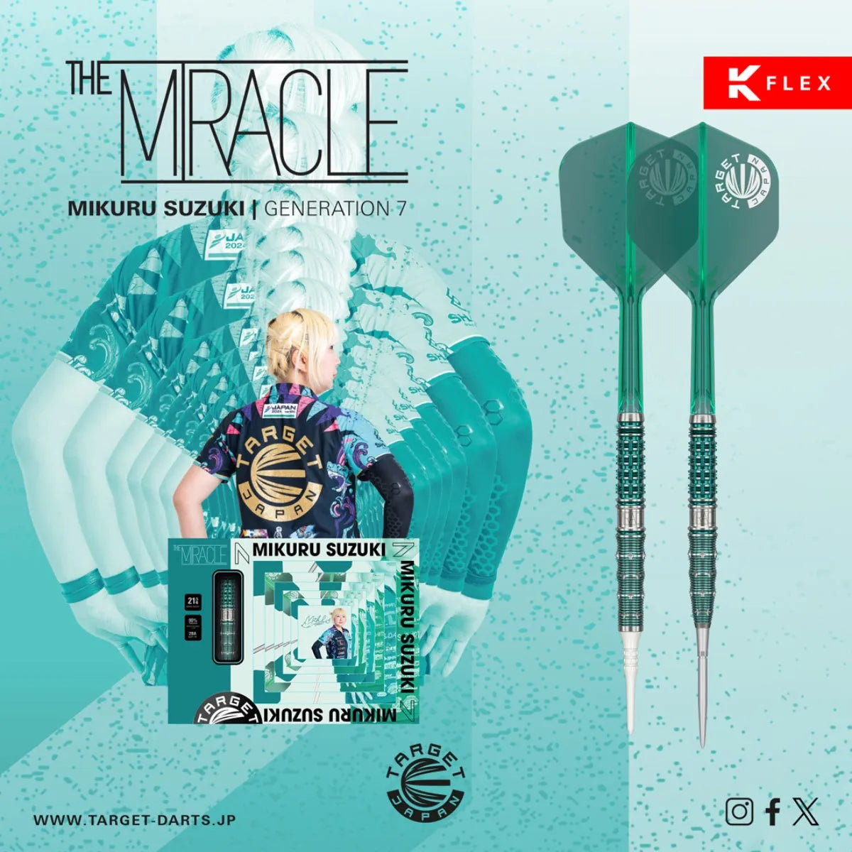 Target Japan The Miracle G7 95% Tungsten Steel Tip Darts 23 Gram