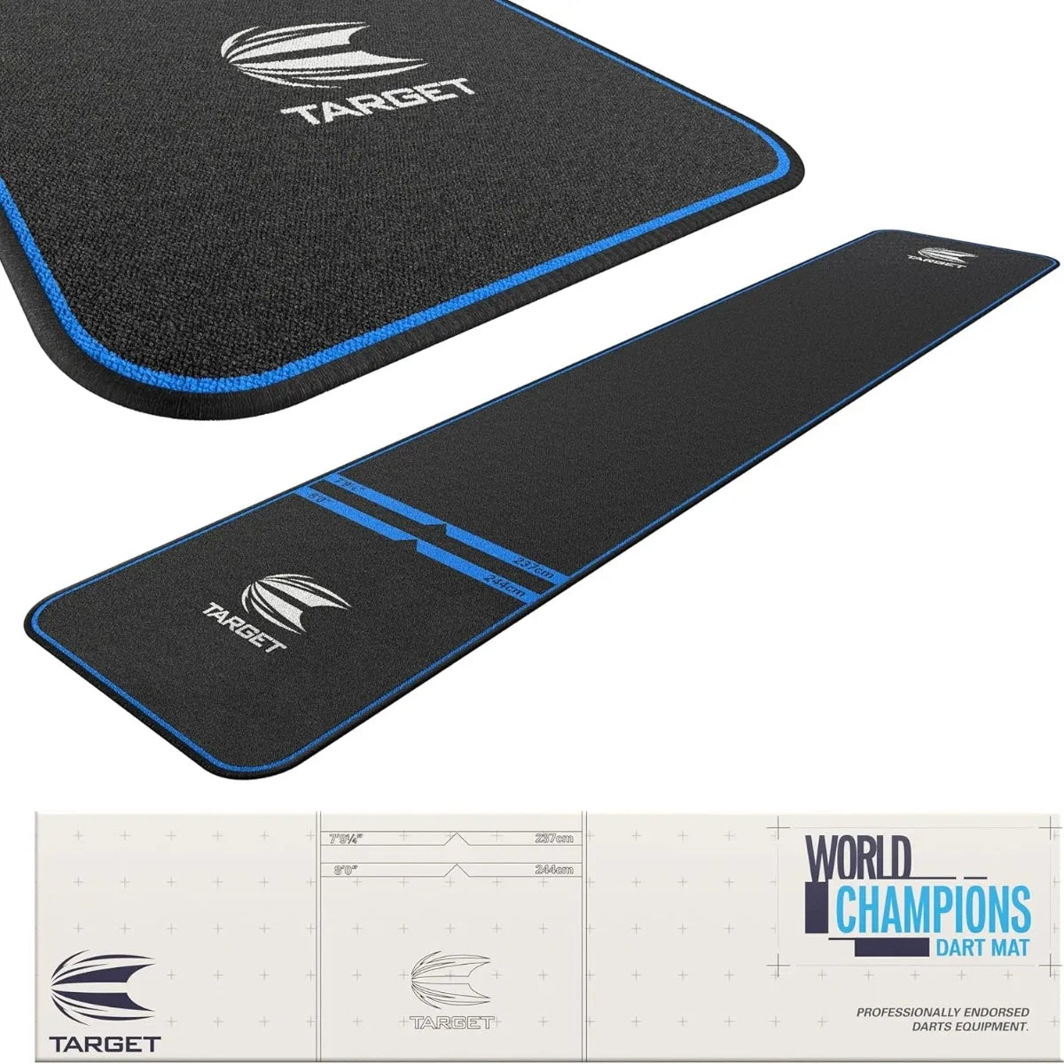 Target World Champion Floor Protect Dart Mat - Lightweight Odourless