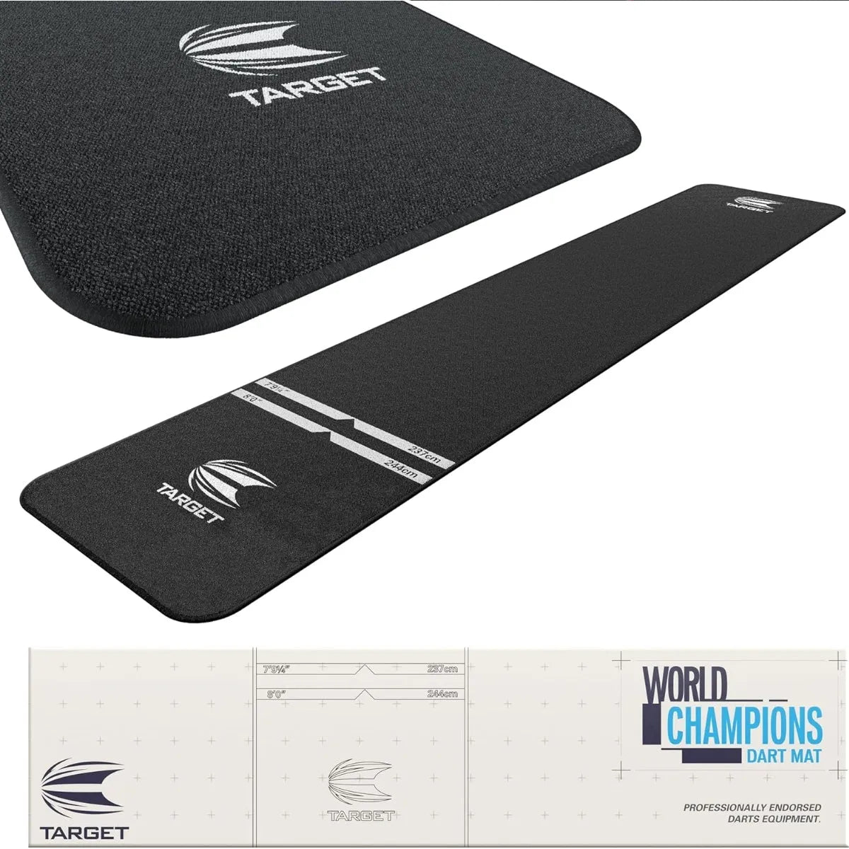 Target World Champion Floor Protect Dart Mat - Lightweight Odourless
