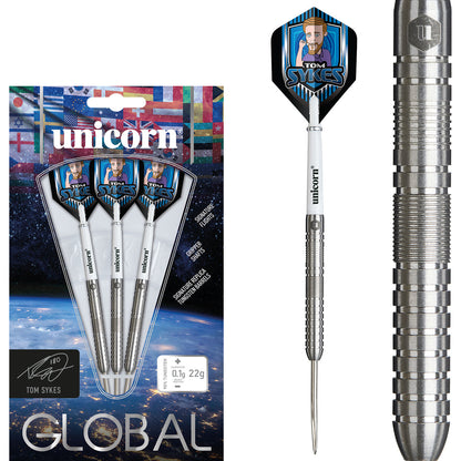 Tom Sykes 90% Tungsten Steel Tip Darts By Unicorn
