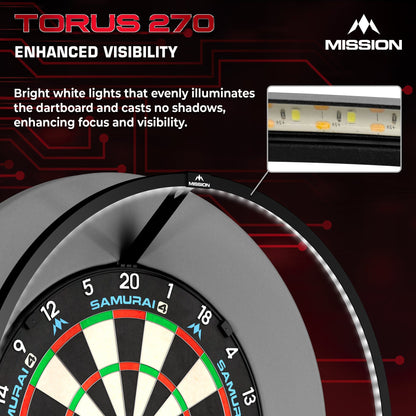 Mission Torus 270 Dartboard Lighting - Usb-C Blue