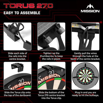 Mission Torus 270 Dartboard Lighting - Usb-C Blue