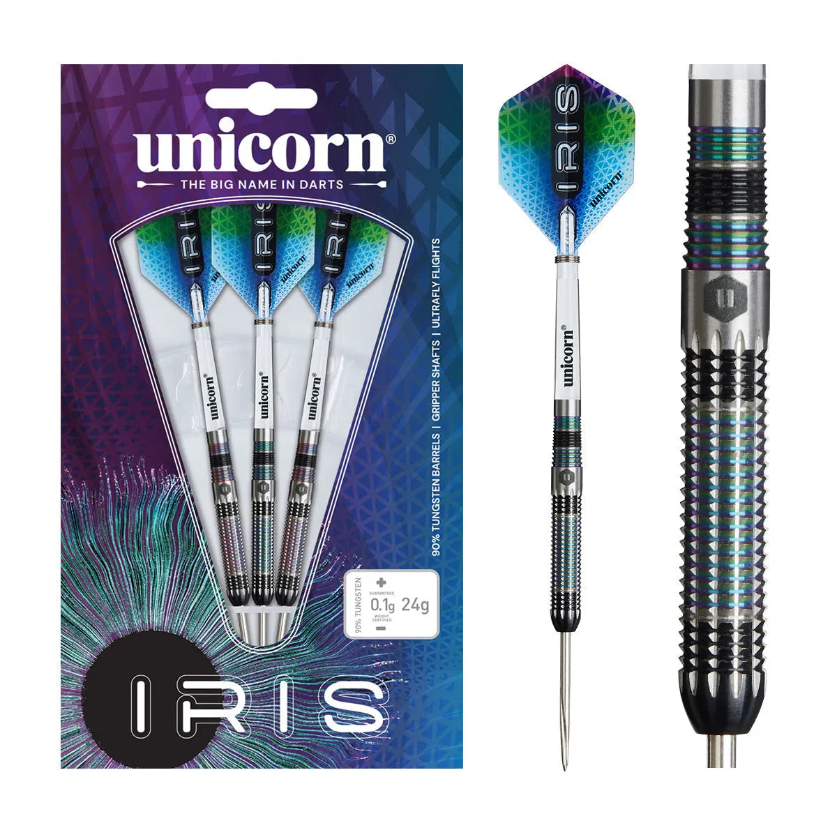 Iris 90% Tungsten Steel Tip Darts By Unicorn