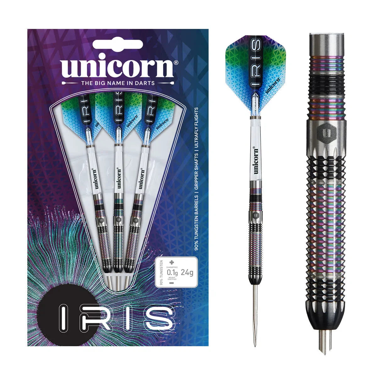 Iris 90% Tungsten Steel Tip Darts By Unicorn