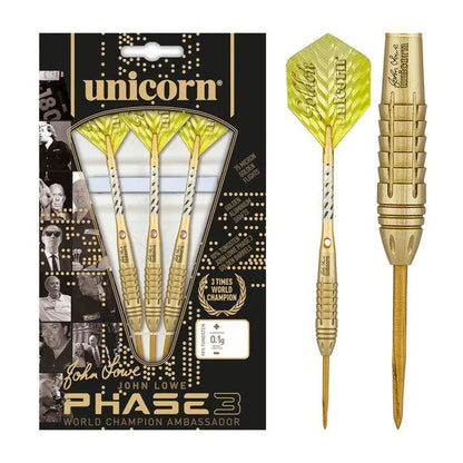 Unicorn John Lowe Phase 4 World Champion 90% Tungsten Steel Tip Darts