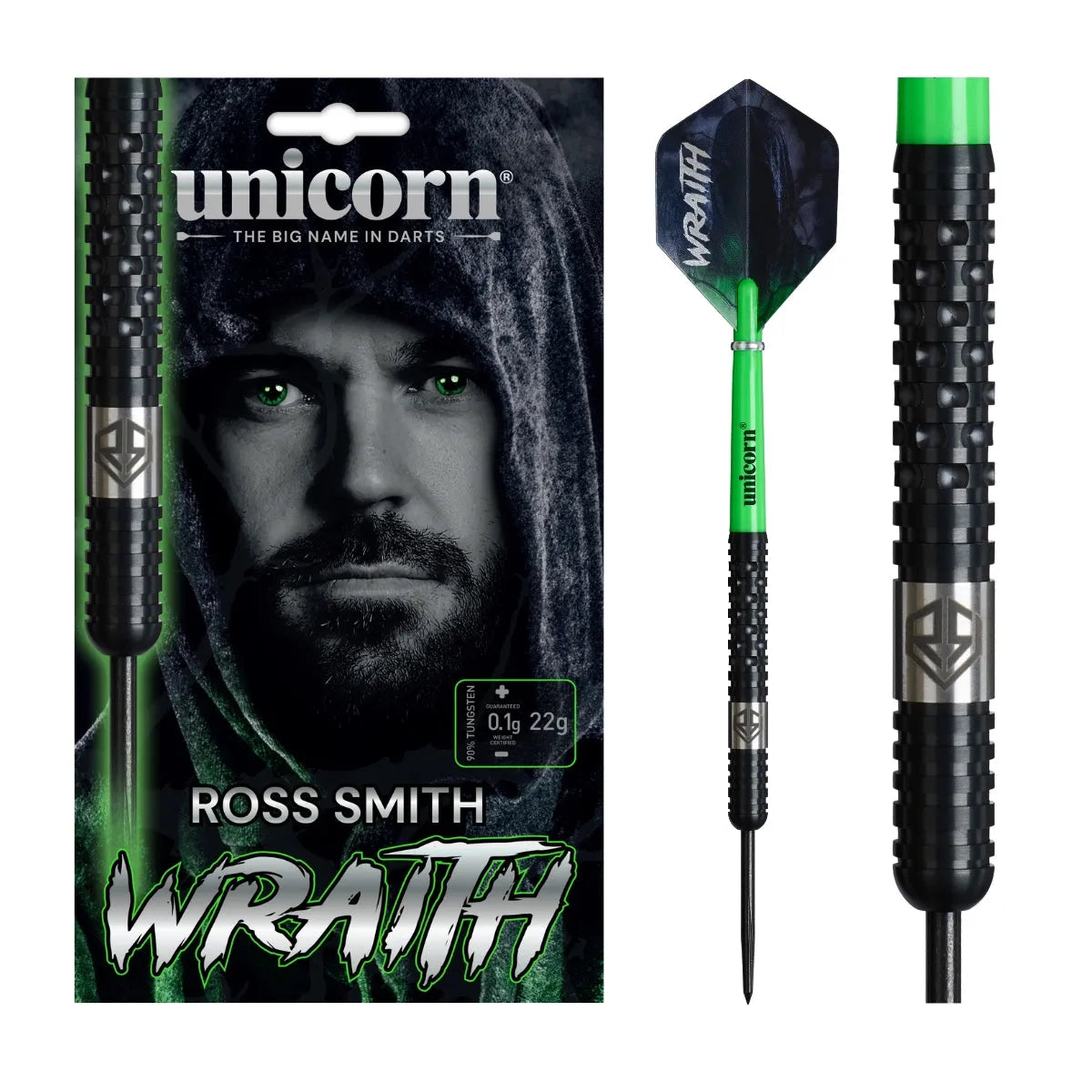 Unicorn Wraith Ross Smith 90% Tungsten Steel Tip Darts 24 Gram