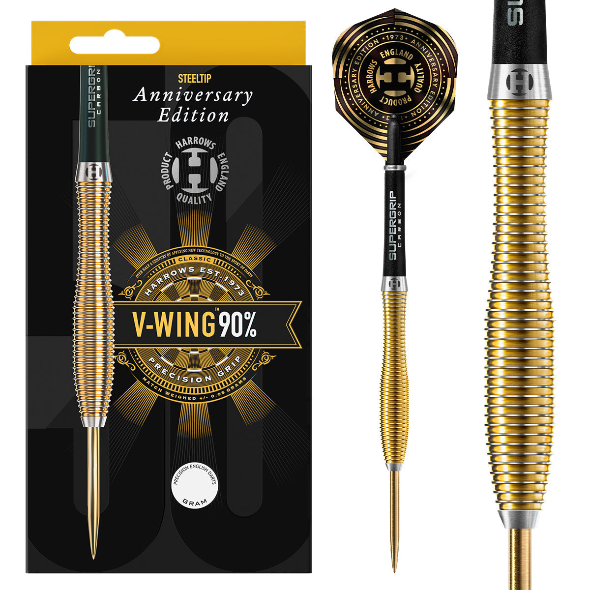 V-Wing 90% Tungsten Steel Tip Darts By Harrows