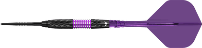 Mission Vector Darts Steel Tip - 95% Tungsten - Black Pvd & Purple Electro 24 Gram