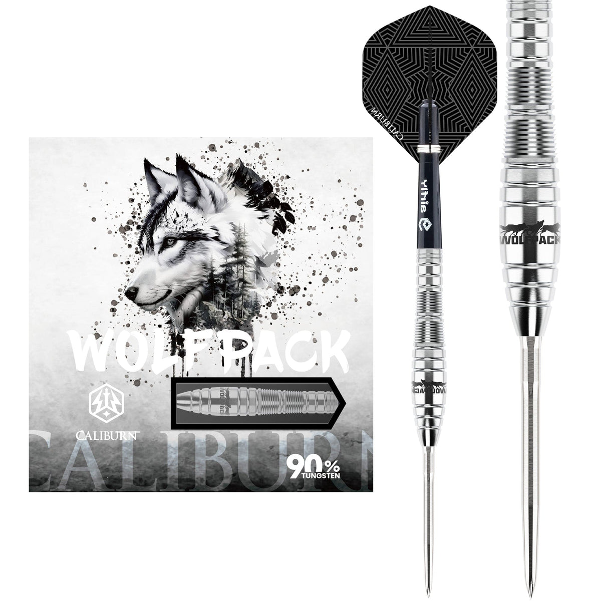Caliburn Wolfpack Darts - Steel Tip - 90% Tungsten - W2 -