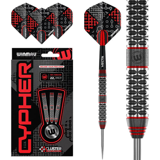 Winmau Cypher 90% Tungsten Steel Tip Darts 26