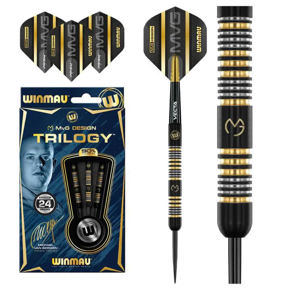 Winmau Mvg Exact 90% Tungsten Steel Tip Darts