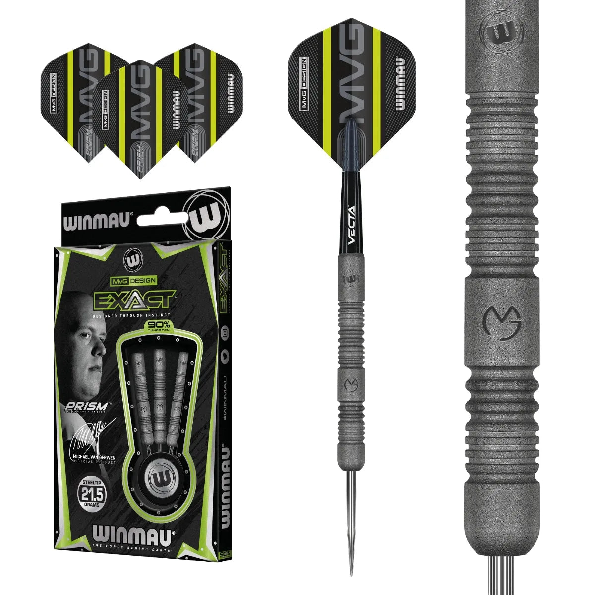 Winmau Mvg Exact 90% Tungsten Steel Tip Darts