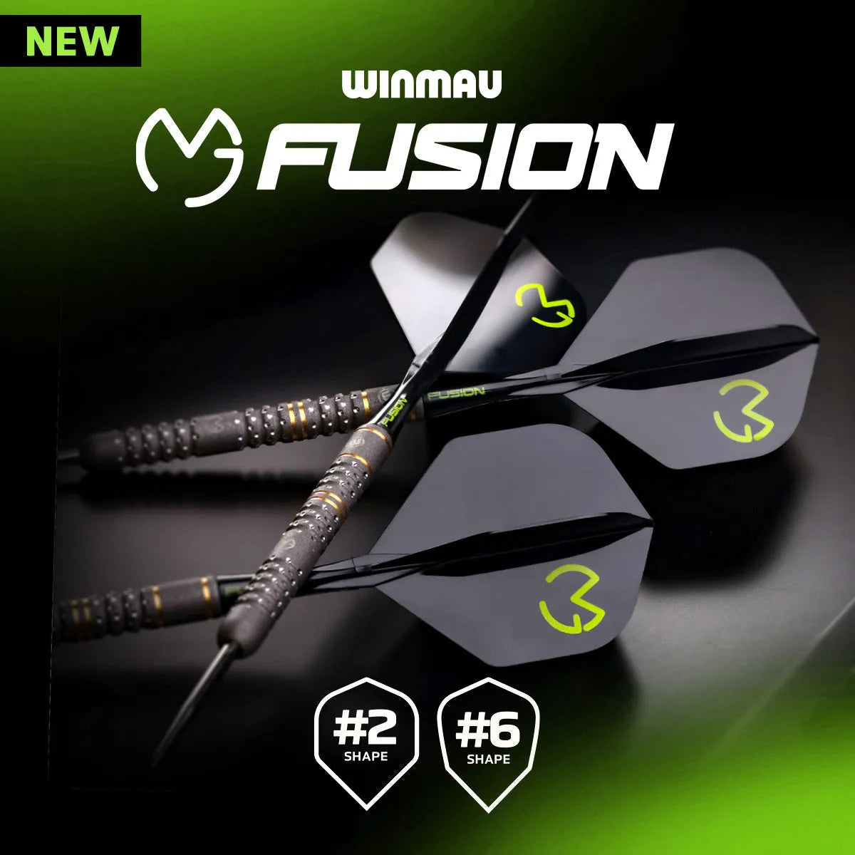 Winmau Mvg Pac Man Fusion Integrated Flight System - No6