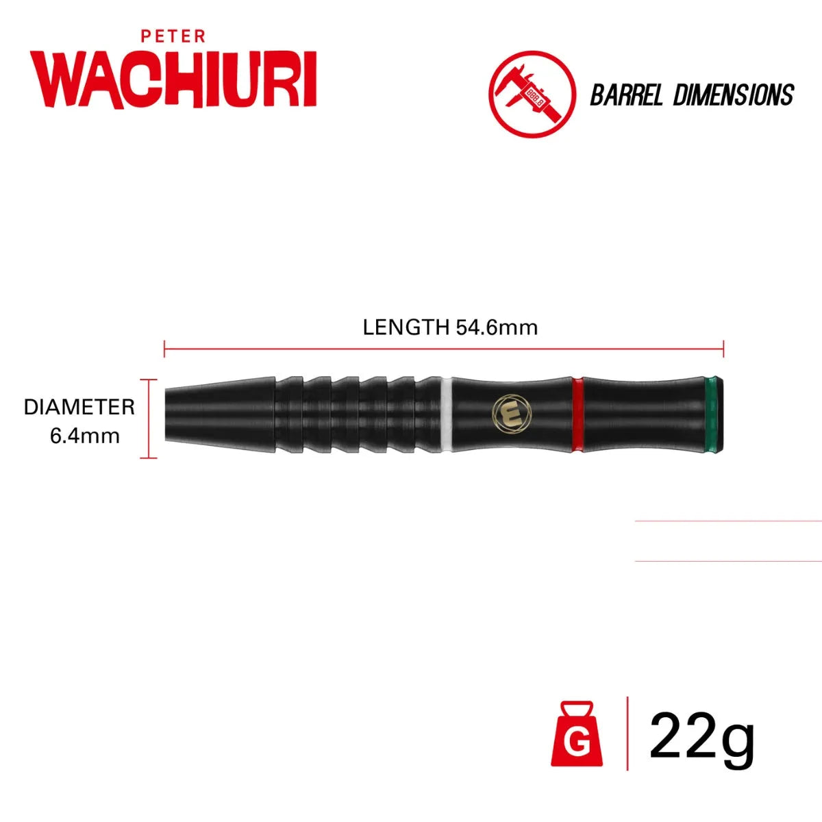 Peter Wachiuri Signature Darts - 90% Tungsten Steel Tip