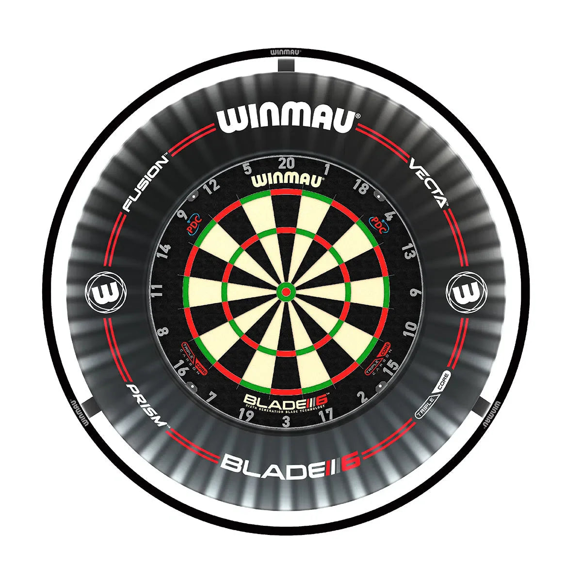 Plasma Dartboard Surround Light & Pro-Line Original Black Surround Bundle By Winmau