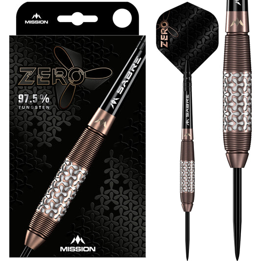 Mission Zero Darts - Steel Tip - 97.5% Tungsten - Bronze Pvd