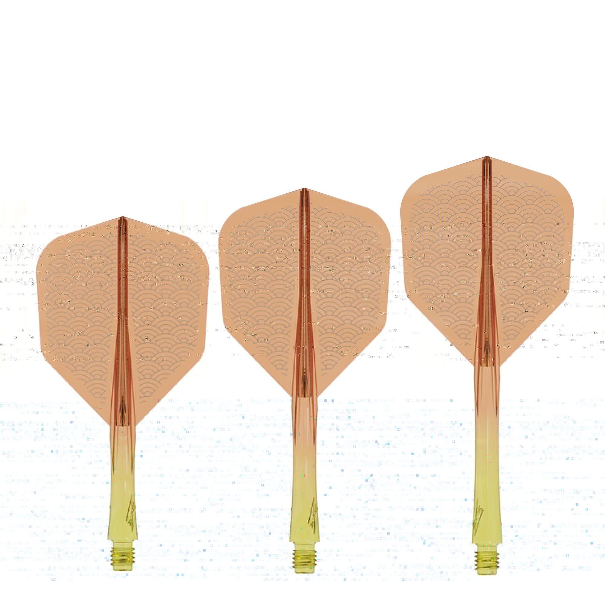 Caliburn SUP Flights - Moulded Shaft and Flight - Standard No6 - Waves - Yellow & Orange