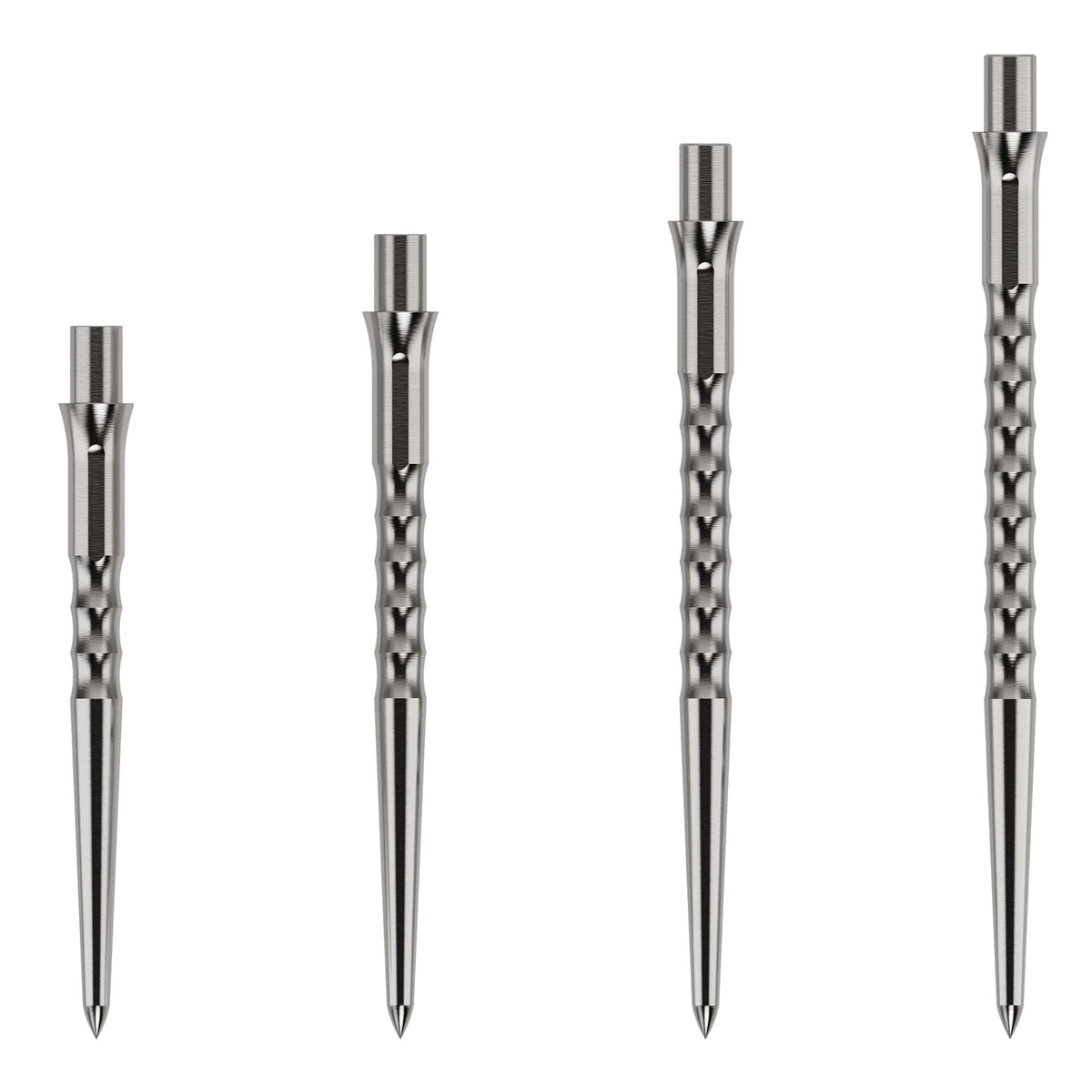 Caliburn Replaceable Dart Points - Ripple - No Lip - Silver - 36Mm