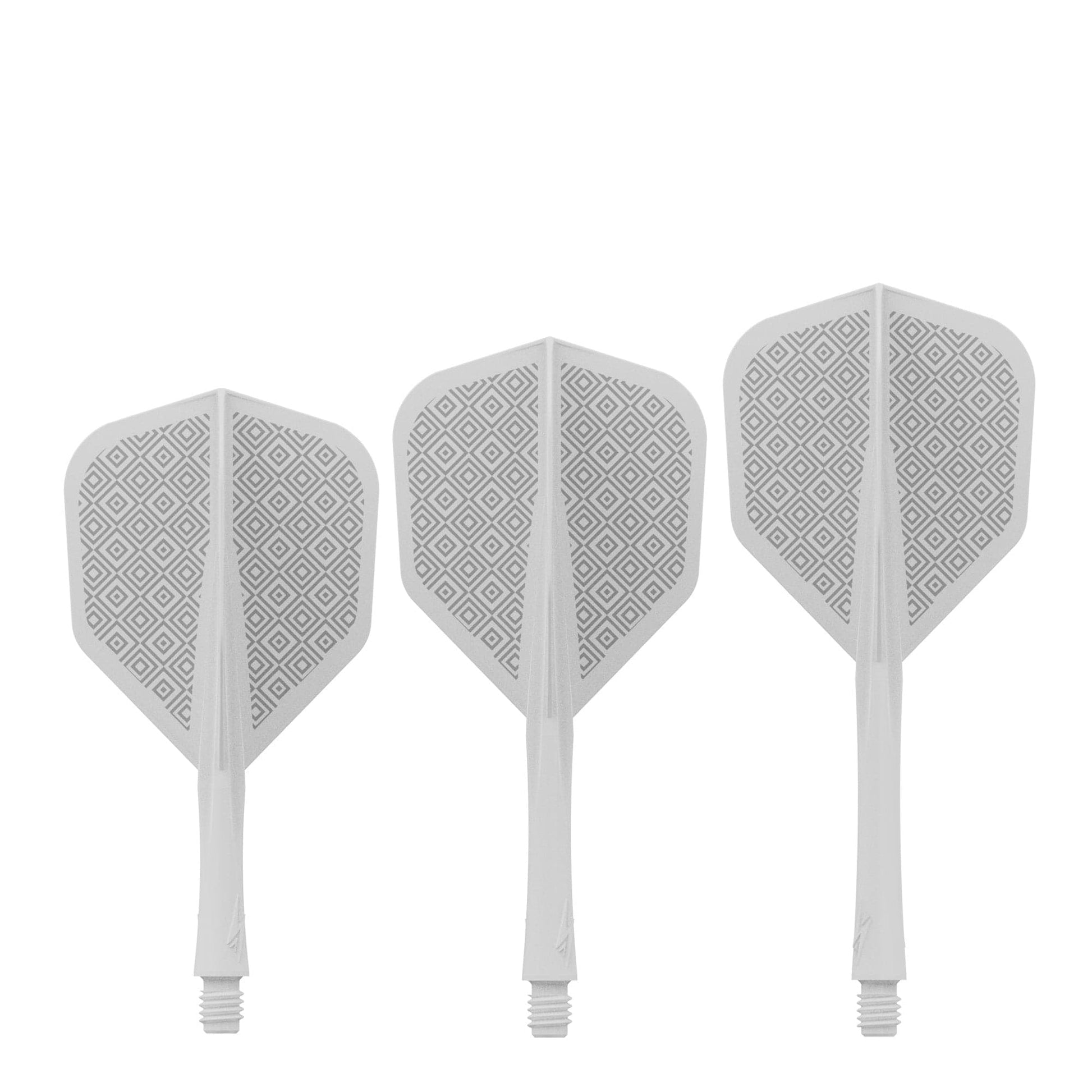 Caliburn SUP Flights - Moulded Shaft and Flight - Standard No6 - Block - White