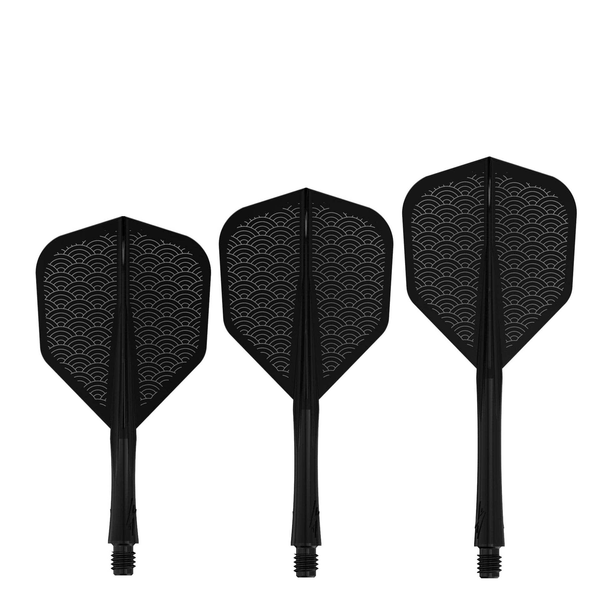 Caliburn SUP Flights - Moulded Shaft and Flight - Standard No6 - Waves - Black