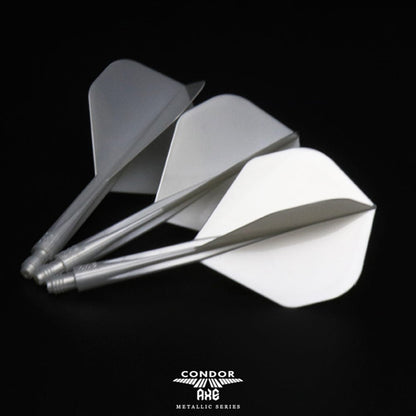 Condor Axe Metallic Dart Flights - Standard - Pearl Silver