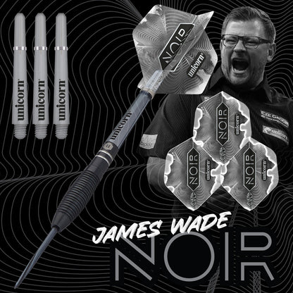 James Wade Noir 90% Tungsten Steel Tip Darts By Unicorn
