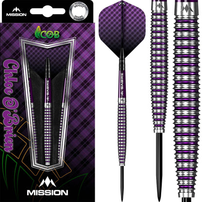 Mission Chloe Obrien Darts - Steel Tip - 95% - Electro Purple