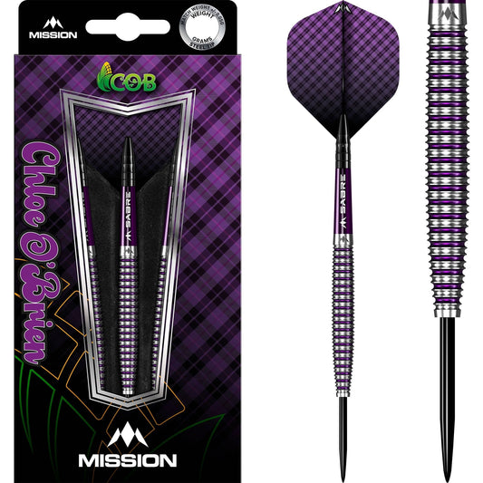Mission Chloe Obrien Darts - Steel Tip - 95% - Electro Purple