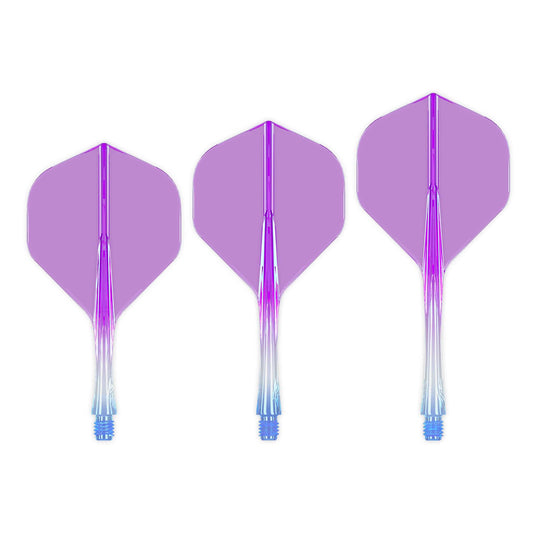 Caliburn SUP Flights - Moulded Flight & Shaft - Standard No2 - Two Tone - Blue & Purple
