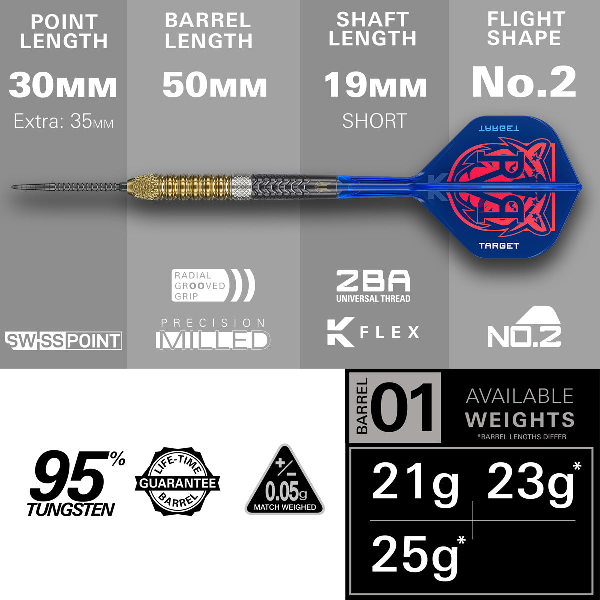 Raymond Van Barneveld 95% Gen 6 Sp Steel Tip Darts 2025