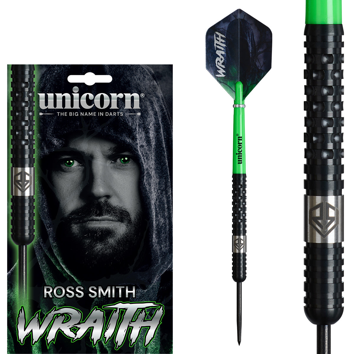 Unicorn Wraith Darts - Steel Tip - 90% Tungsten - Ross Smith