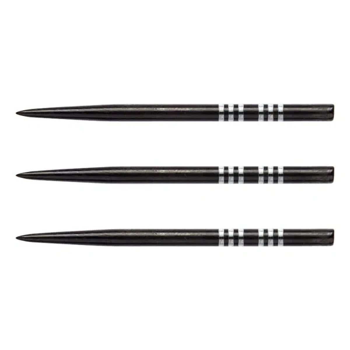 Winmau Black And Silver Grooved Grip Replacement Dart Points 32 Mm