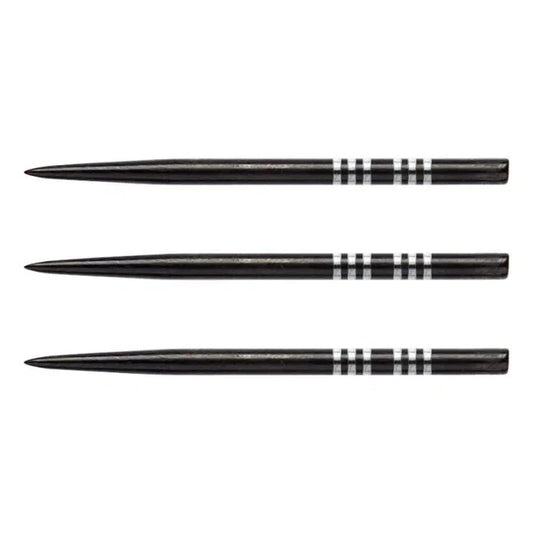 Winmau Black And Silver Grooved Grip Replacement Dart Points 32 Mm
